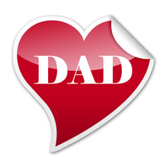 Pegatina corazon DAD con reborde
