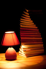 Lamp illuminating books