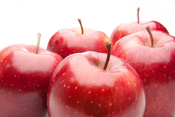 red apples, isolated