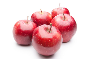 red apples, isolated