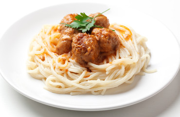 Spagetti and meat balls