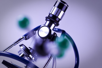stethoscope and microscope