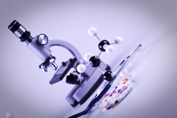 stethoscope and microscope