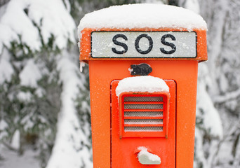 SOS Telefon im Winter - SOS Telephone