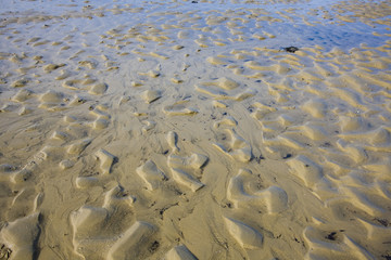 waves in sand on a beach