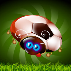 ladybug fan of football © Nekiy