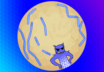 Unknown fatal species of bacteria grinning