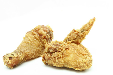 crispy and spicy fried chicken wing and drumstick