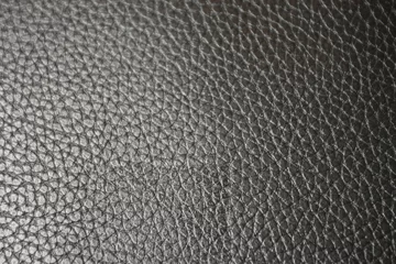 Foto auf Acrylglas Leder Lederstruktur in Schwarz