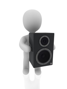 3d person with speaker