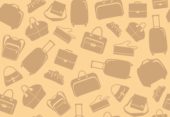 Seamless background from bags and suitcases