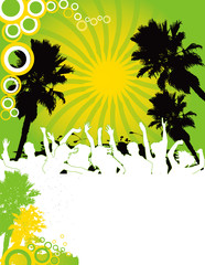 Party Flyer background Illustration vector Disco