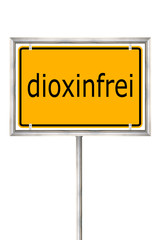 dioxinfrei, schild