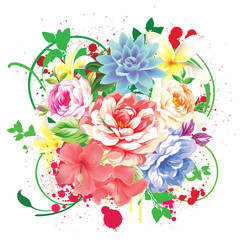colorful floral background