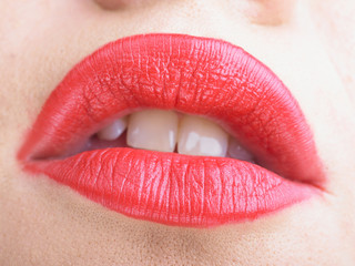 Fototapeta premium Horny Passion Red Lips