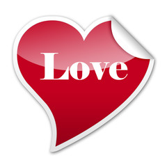 Pegatina corazon Love con reborde
