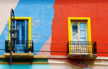 Gardinen Hausfassade, La Boca, Buenos Aires © Annette Schindler