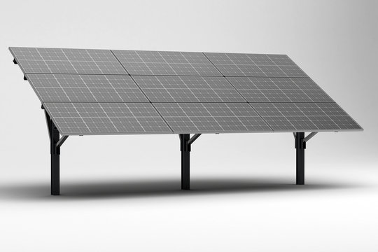 pannelli solari fotovoltaici render 3d