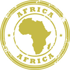 Stamp with the text Africa written inside the stamp © Flavijus Piliponis