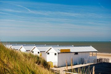 Beach houses at the Dutch coast