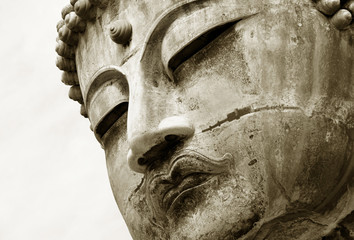 Kopf des Buddha Daibutsu, Kamakura, Japan