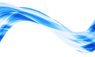 Illustration of blue abstract lines and curves