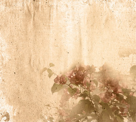 Vintage paper floral