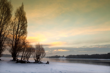 Dawn in a Snowy Landscape