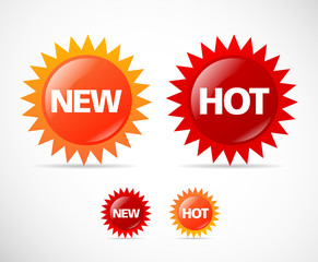 New and hot star buttons