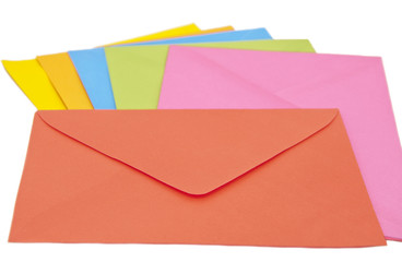 Envelopes of different colors