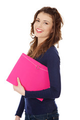 Obraz premium Happy teen student girl