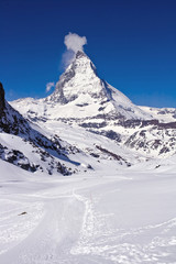 Fototapeta na wymiar Hiking Way at Matterhorn Region