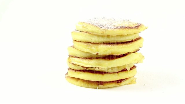 Pancakes mit Puderzucker