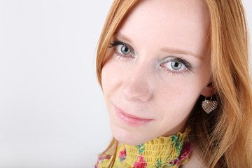 Fototapeta premium Young redhead girl portrait