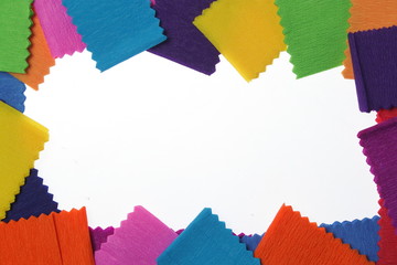 colorful frame made of colorful paper