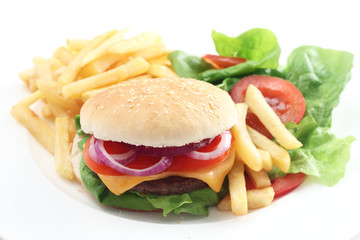Burger and Chips