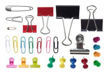 collection of paper clip. each one is shot separately