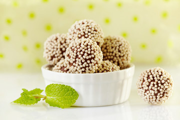 chocolate and mint truffles