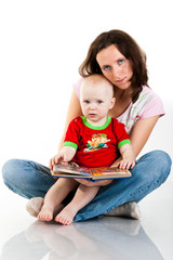 Mother reading to her child