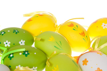 Painted Colorful Easter Eggs