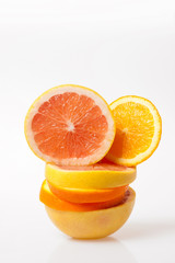 Fresh fruit arrangement, orange and grapefruit slices