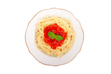 Spaghetti with sauce