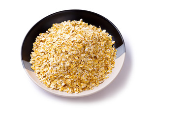 Oats flakes in a plate