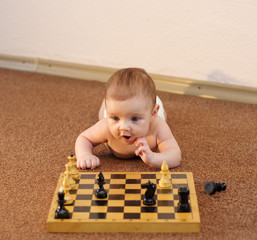 baby and chess