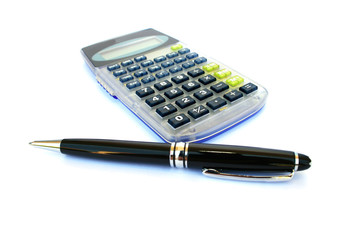 Calculator and pen