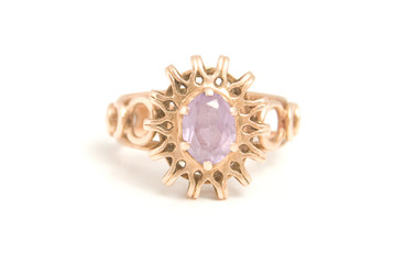 The Golden Ring with amethyst