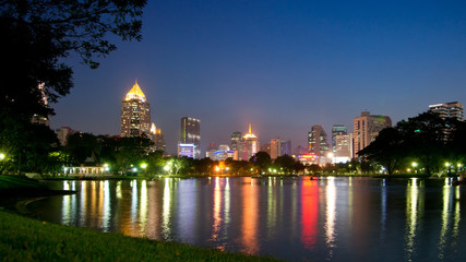Night Bangkok skyline