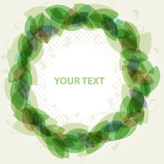 abstract green circle frame