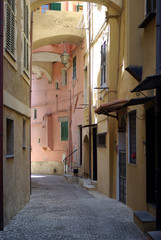 The street in the ancient village of Italy