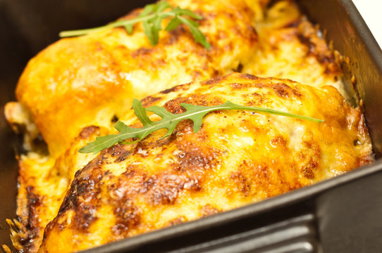 chicken breasts baked in cheese
